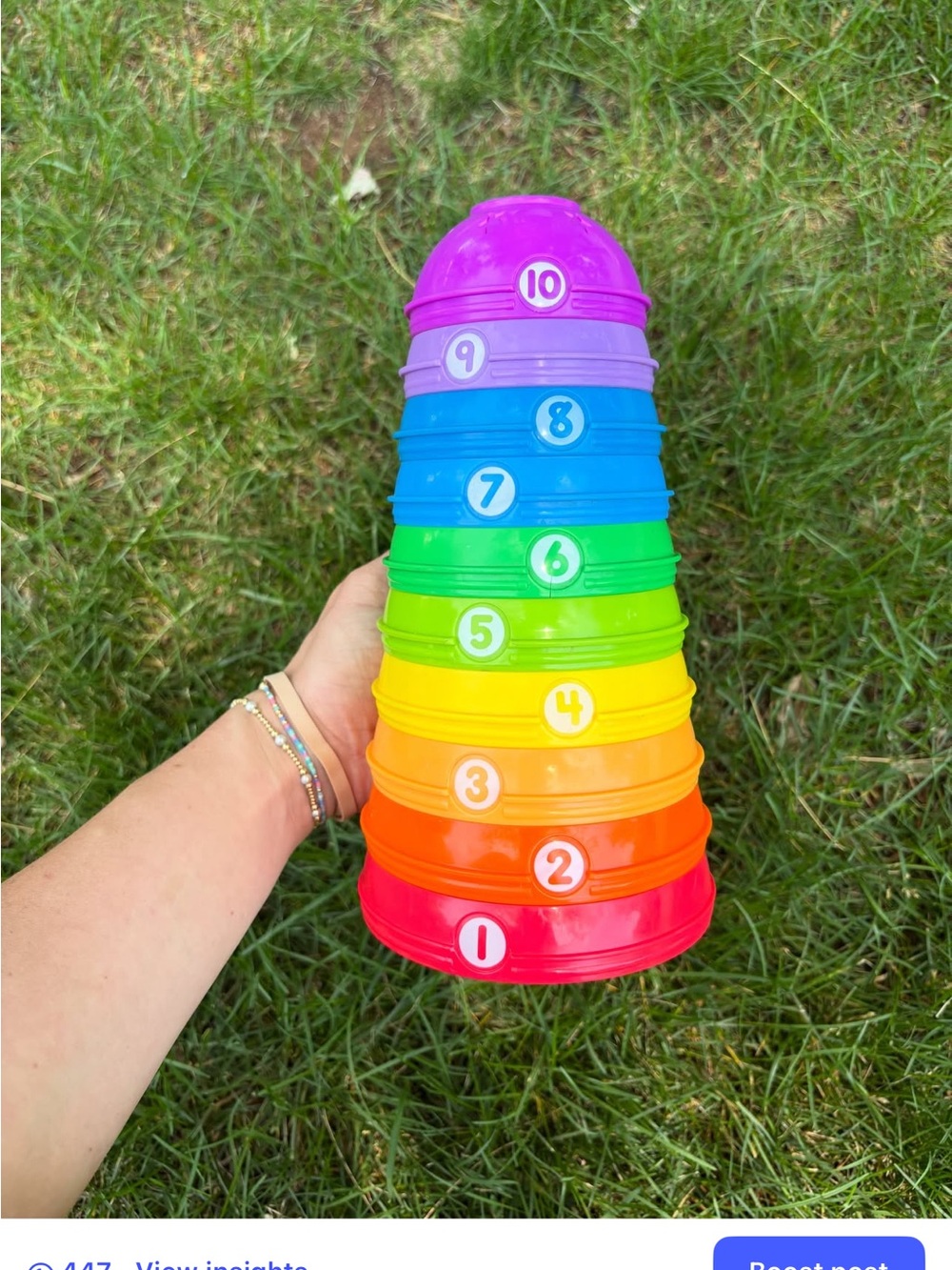 Fisher Price Stacking Number Cups - Rainbow Colored Kids Toy